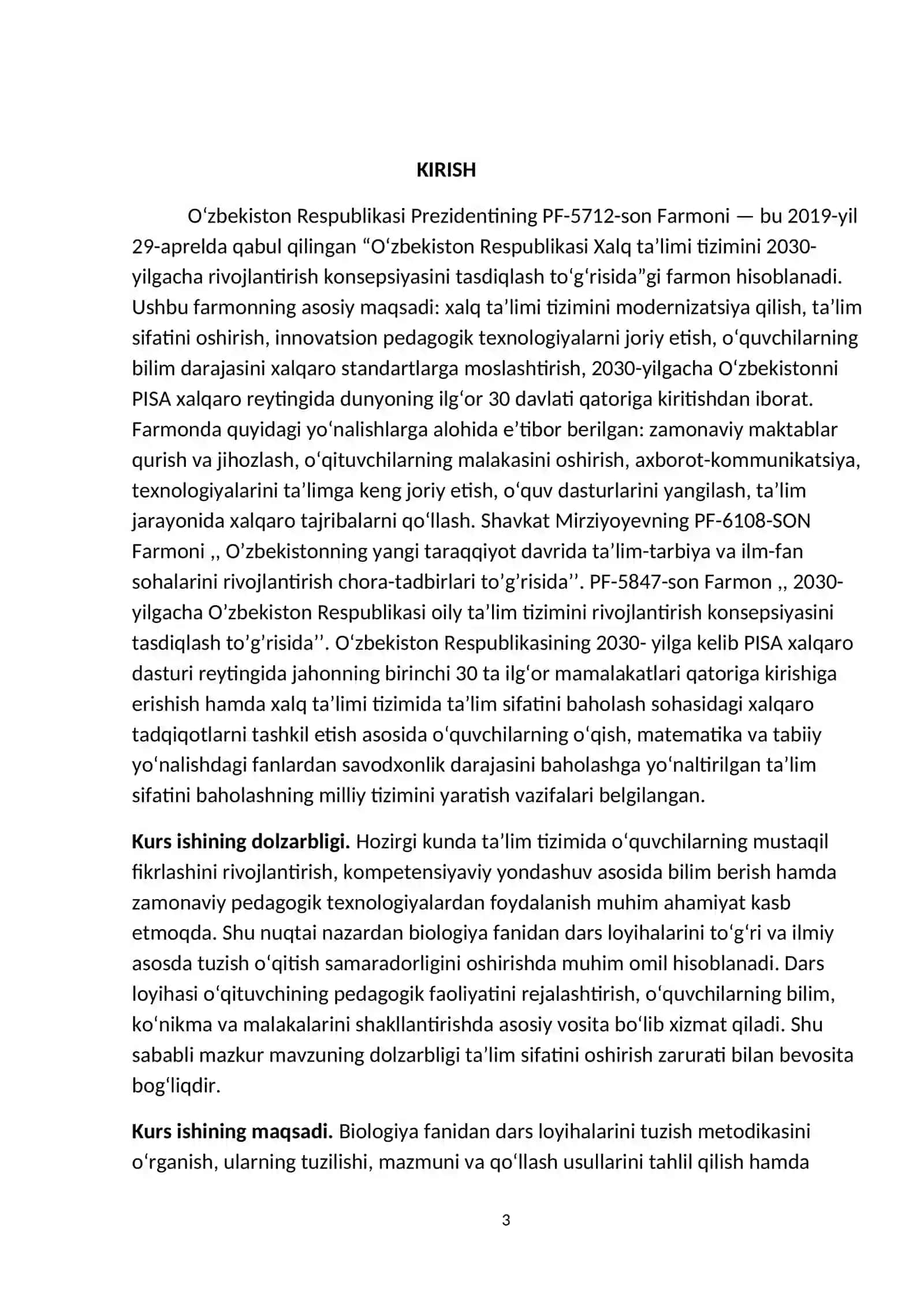 BIologiya FANIDAN DARS LOYIHALARINI TUZISH METODIKASI 3