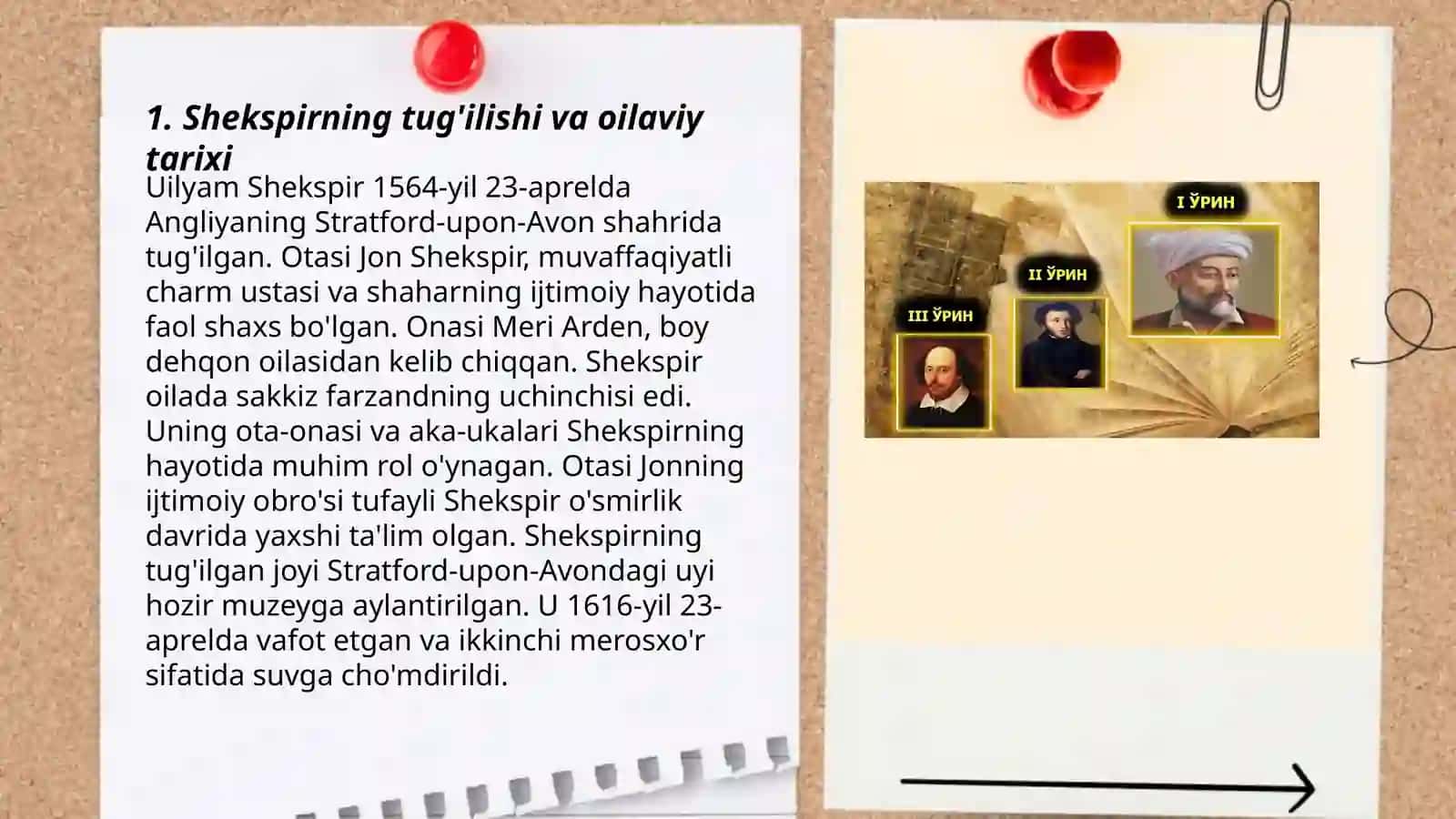 Shekspir hayoti va ijodi 3