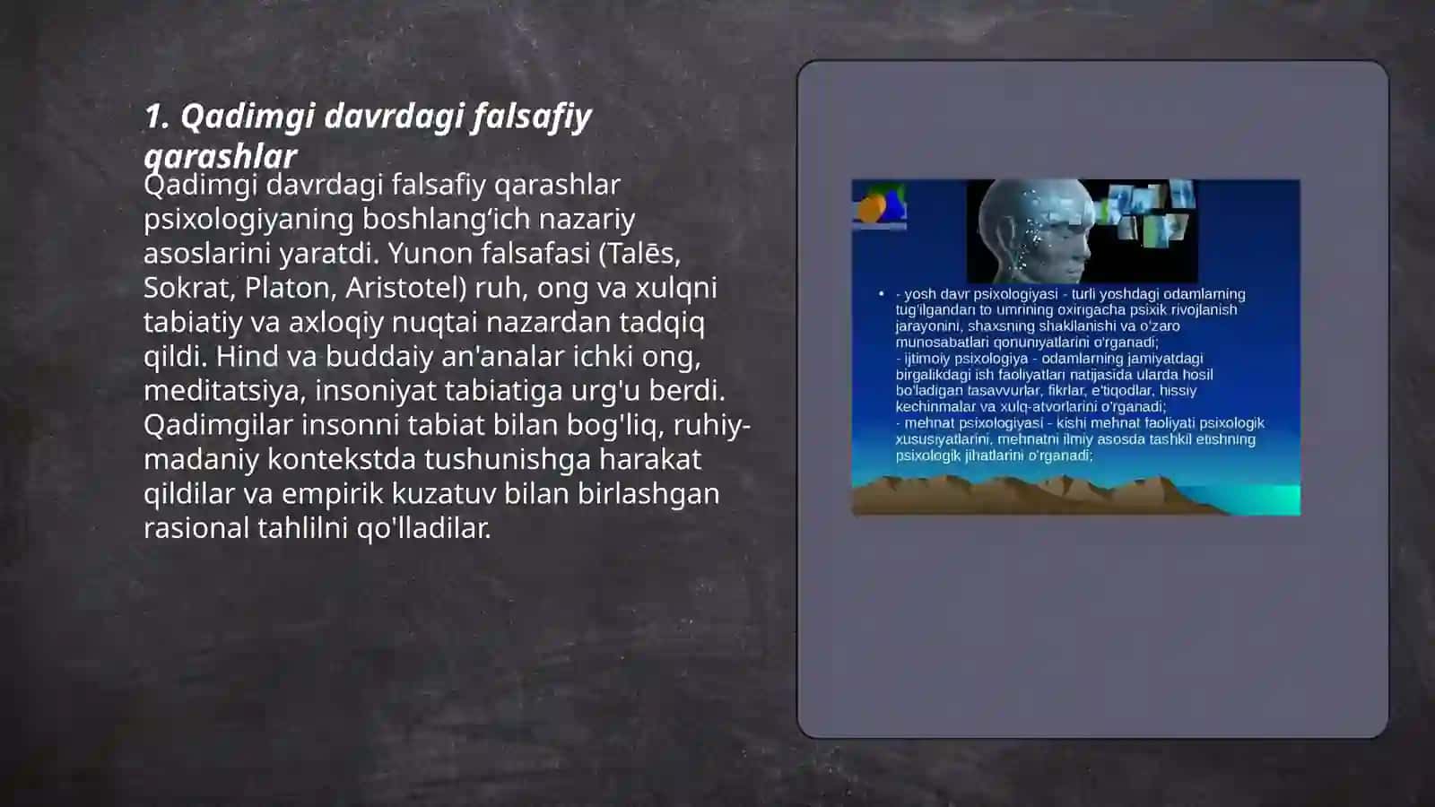 Psixologiya fanining taraqqiyot bosqichlari 3