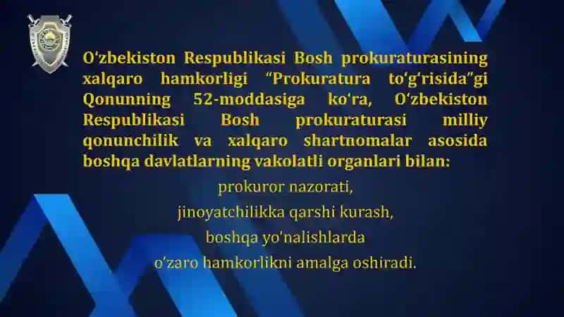 Prokuratura organlarining xalqaro hamkorligi va xorijiy davlatlarda prokuratura organlarining huquqiy maqomi 3