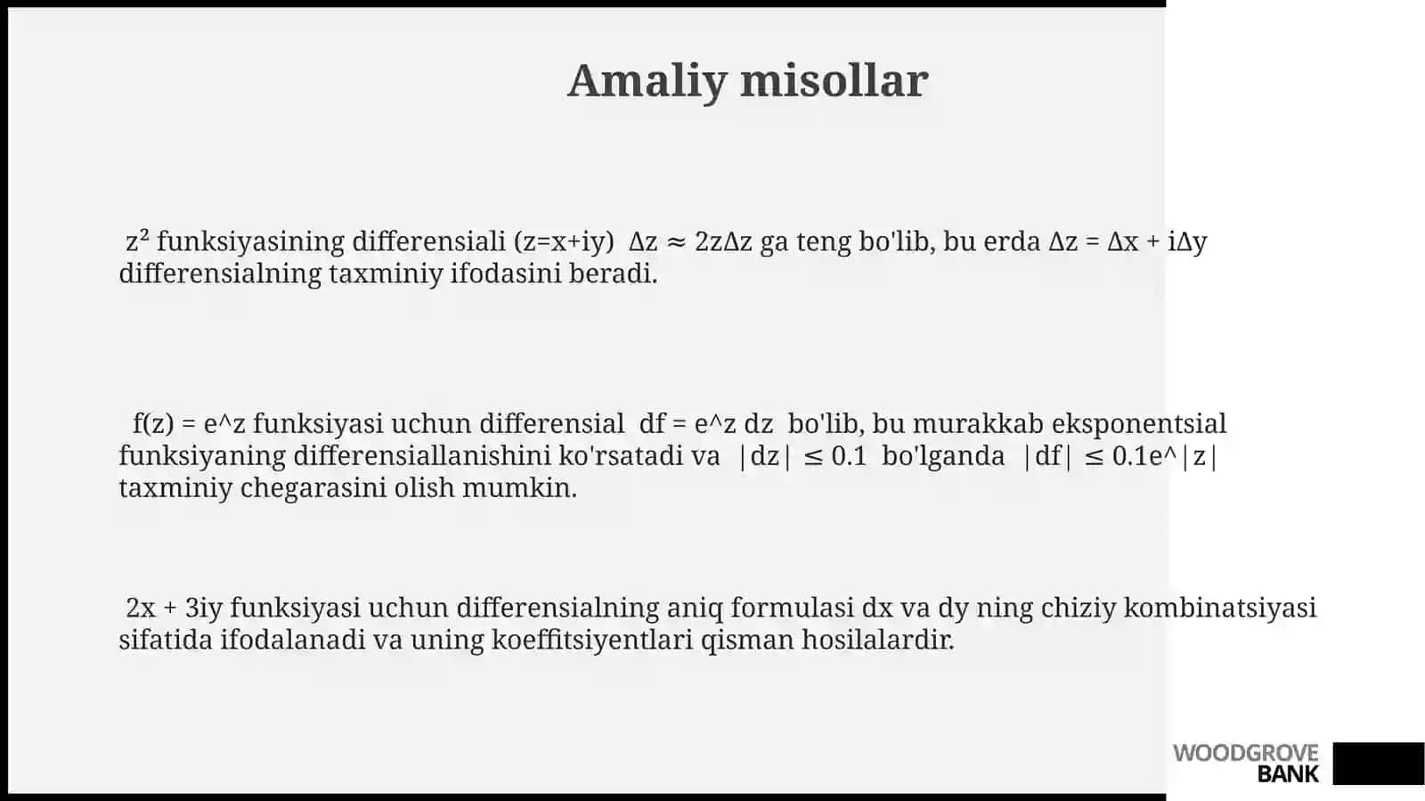 Ko’p o’zgaruvchili murakkab funksiyaning differentsiallanuvchiligi 3