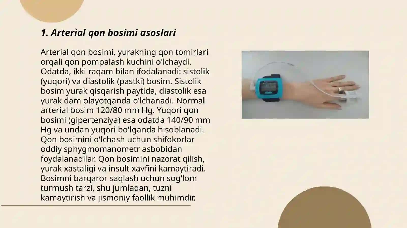 Arterial Qon bosimi 3