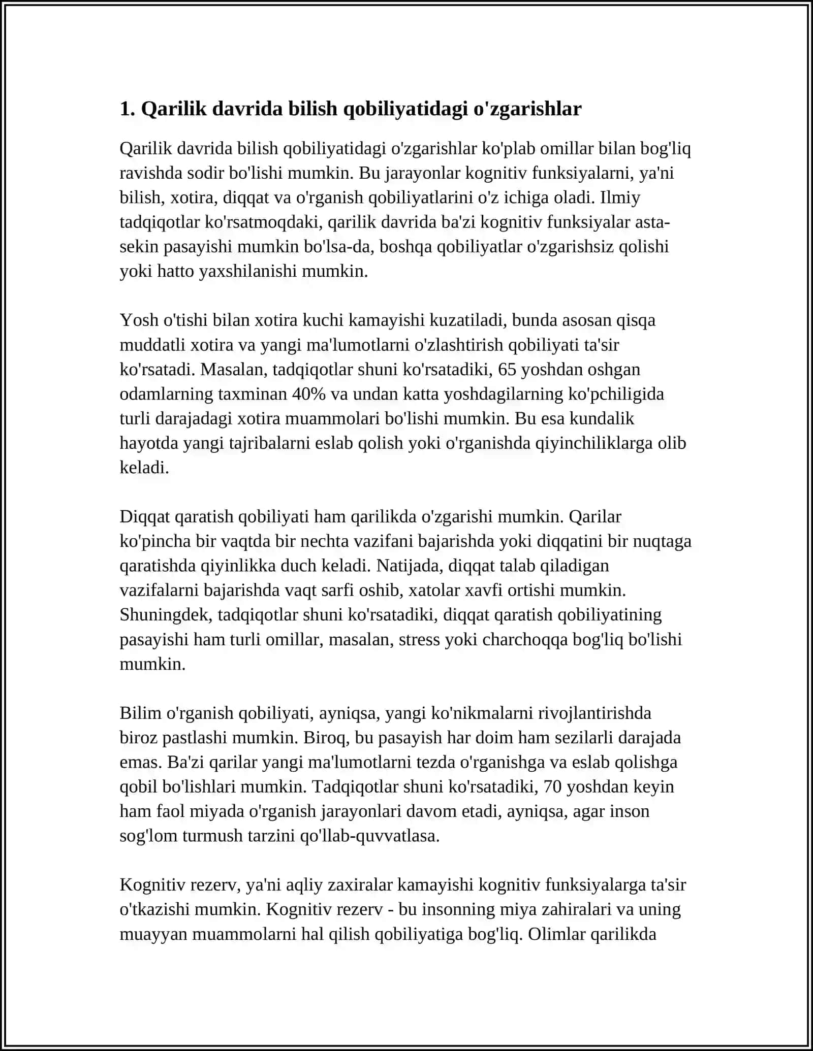 QARILIK DAVRIDA BILISH JARYONLARIDAGI OZGRISHLAR;QARILIK DAVRI YOSH INQIROZLARI;SHAXSIY IJTIMOIYLASHUVI VA IJTIMOIY XULQ ATVORI 3