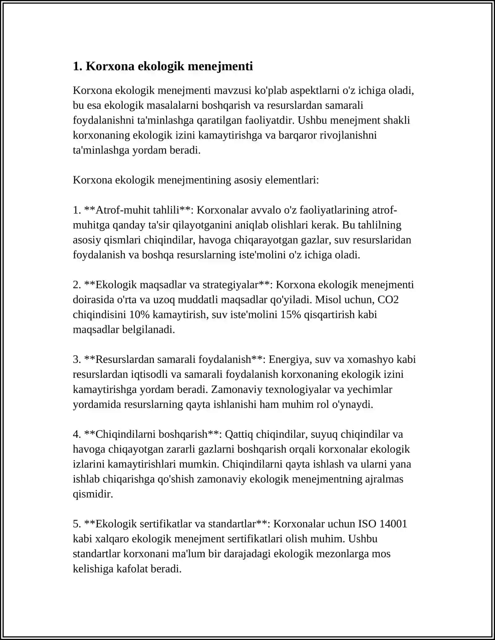 Korxona ekologik menejmenti 3