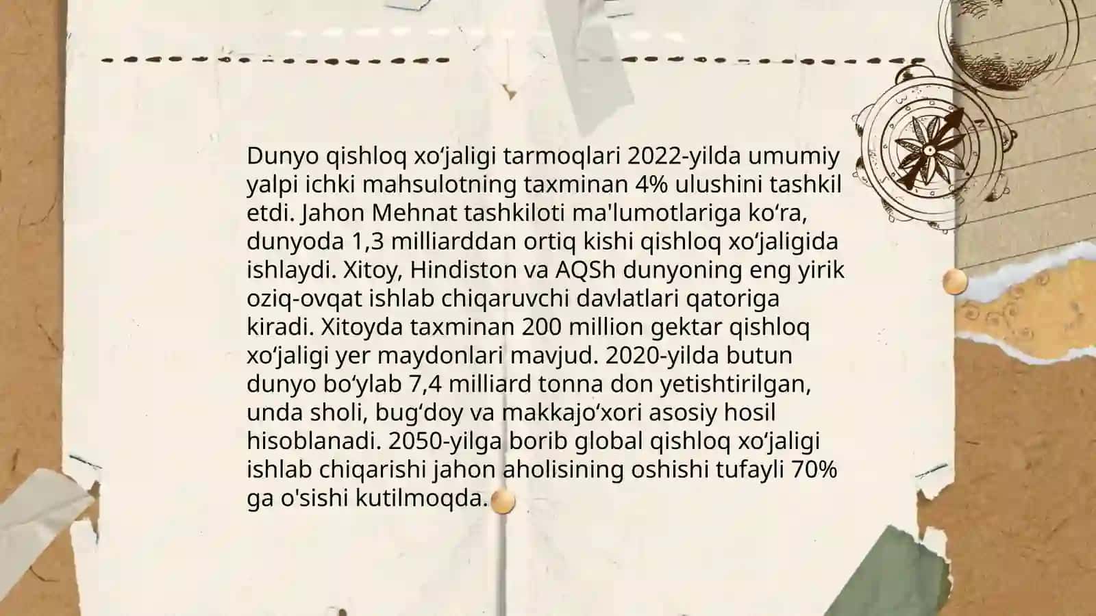 Jahon qishloq xoʻjaligi geografiyasi 3