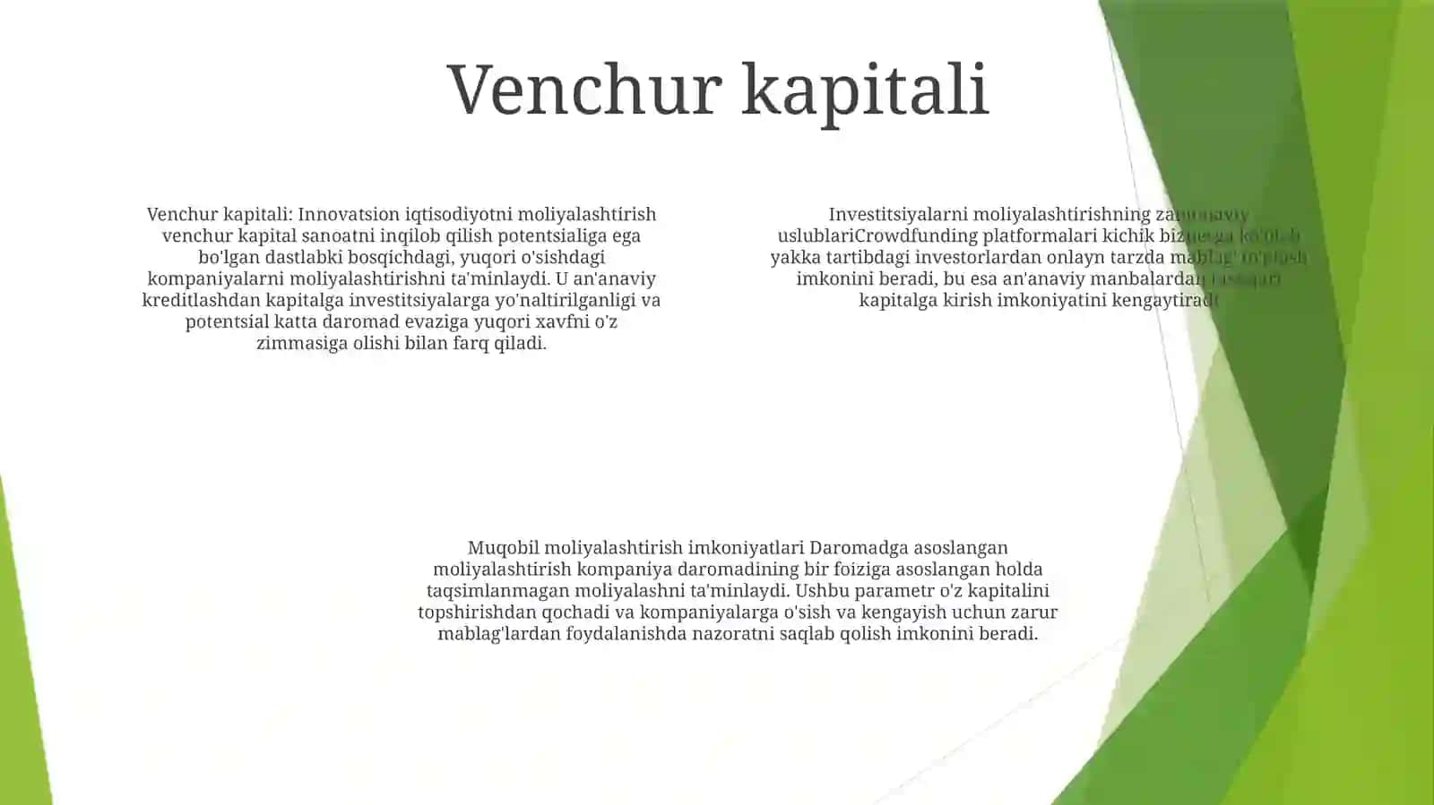Moliyalashtirishni Zamonaviy Shakllari Va Usullari 3