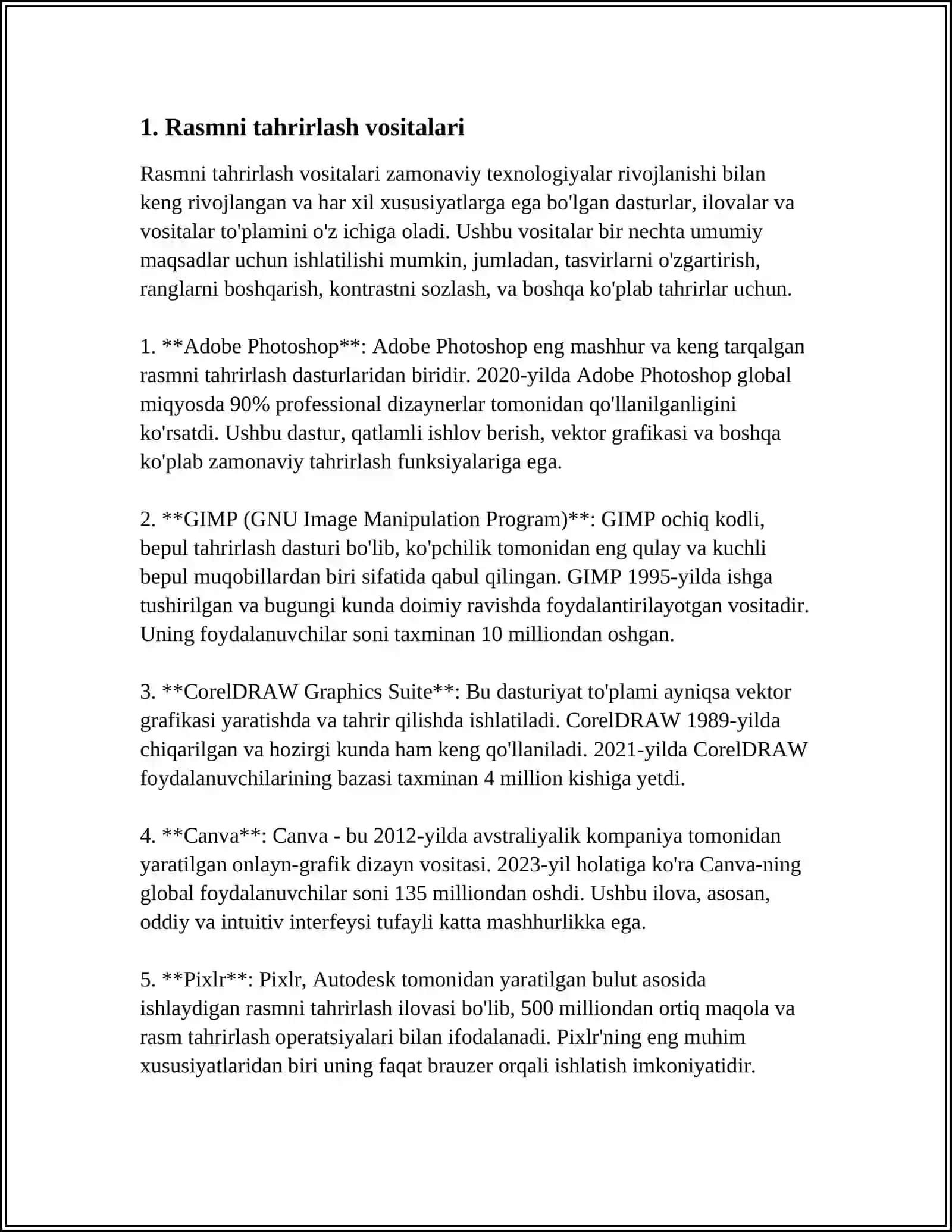 ADOBE PHOTOSHOP DASTURIDA DASTURIDA FIKRLAR BILAN ISHLASH JARAYONI 3