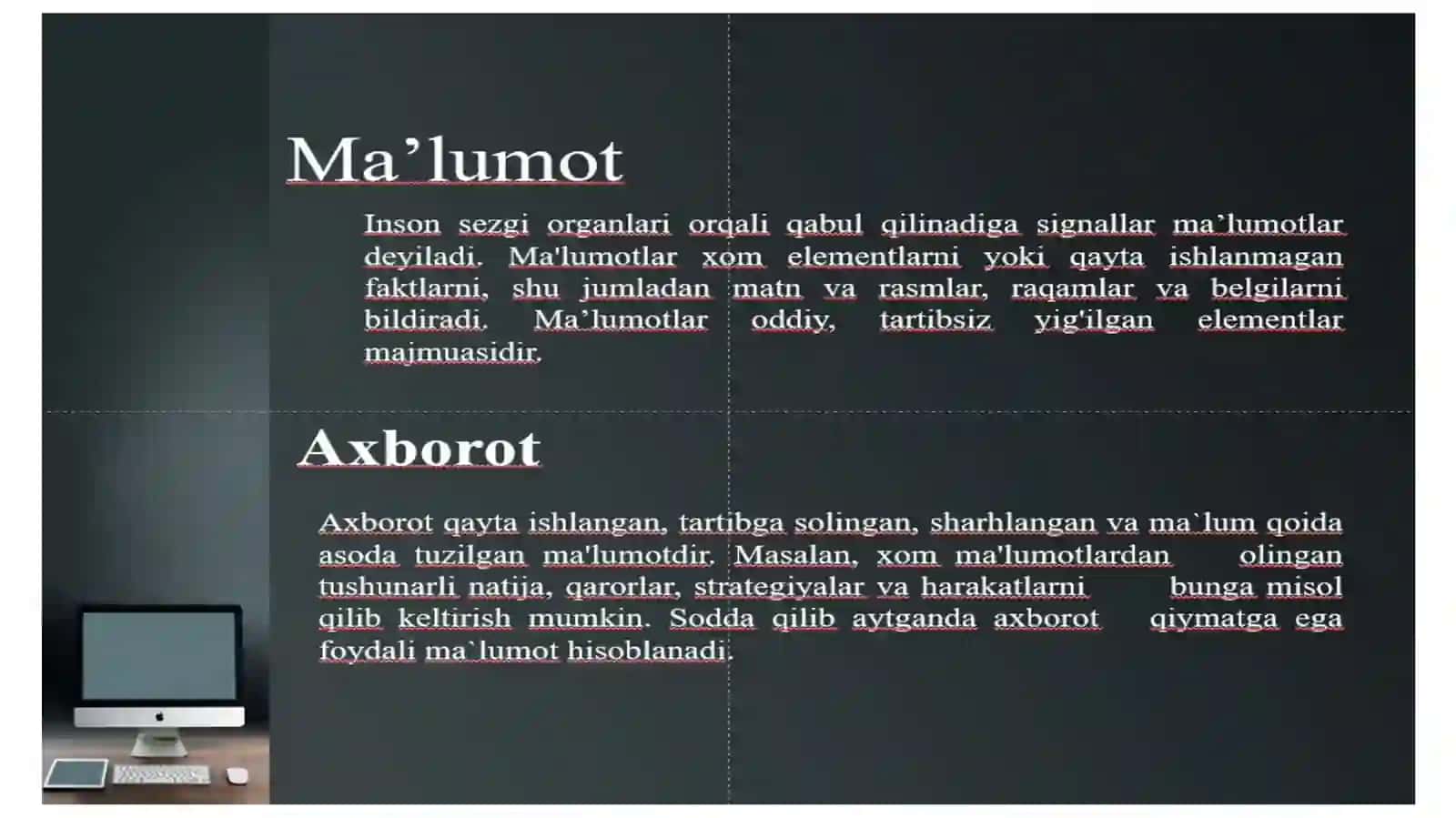 2-mavzu: AXBOROTNI JAMIYATDA TUTGAN O`RNI VA AHAMIYATI 3