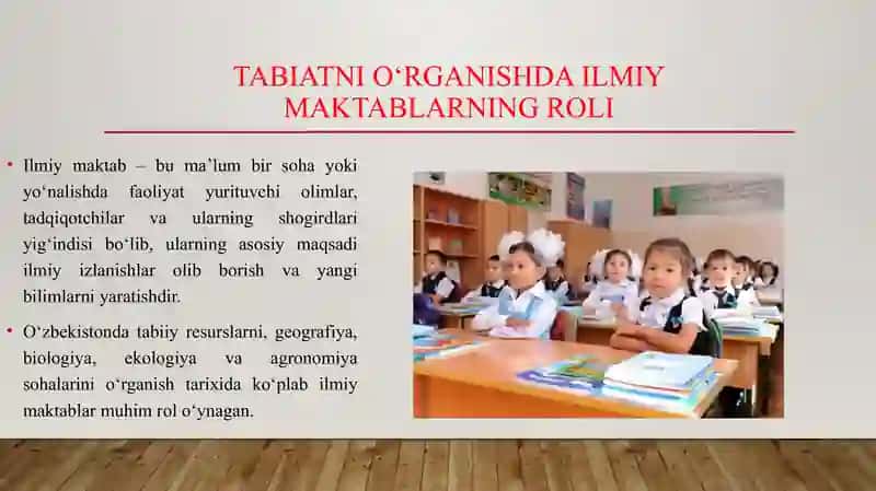 Ilmiy maktablar va ularni O'zbekiston tabiatini o'rganishga qo'shgan hissasi 3
