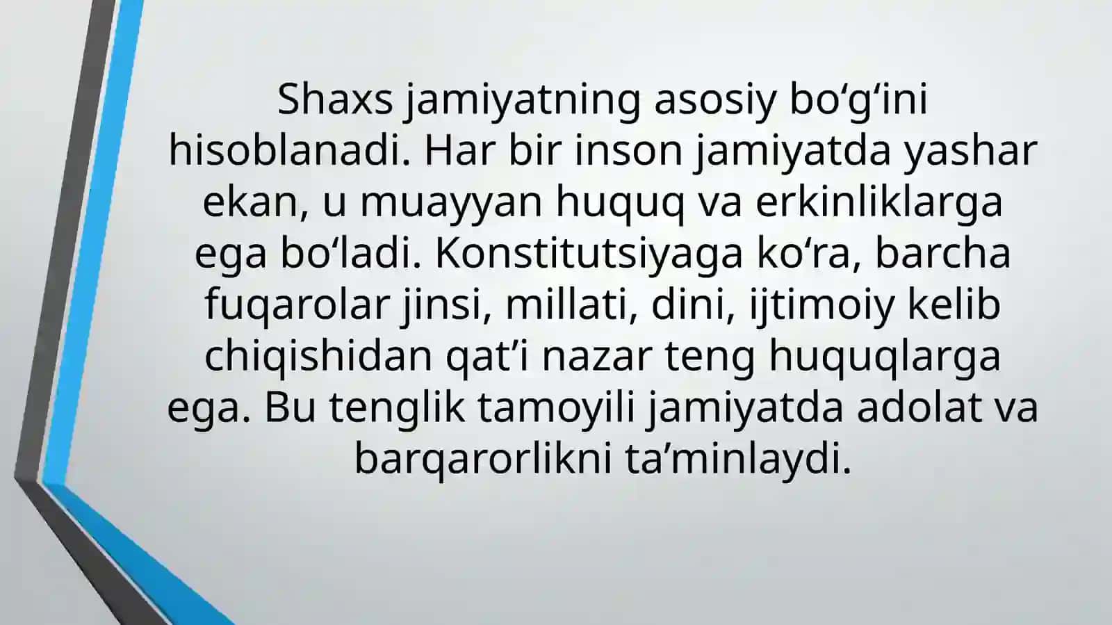 O'zbda jamiyat va shaxs munosabatlarining konstitutsiyaviy 3