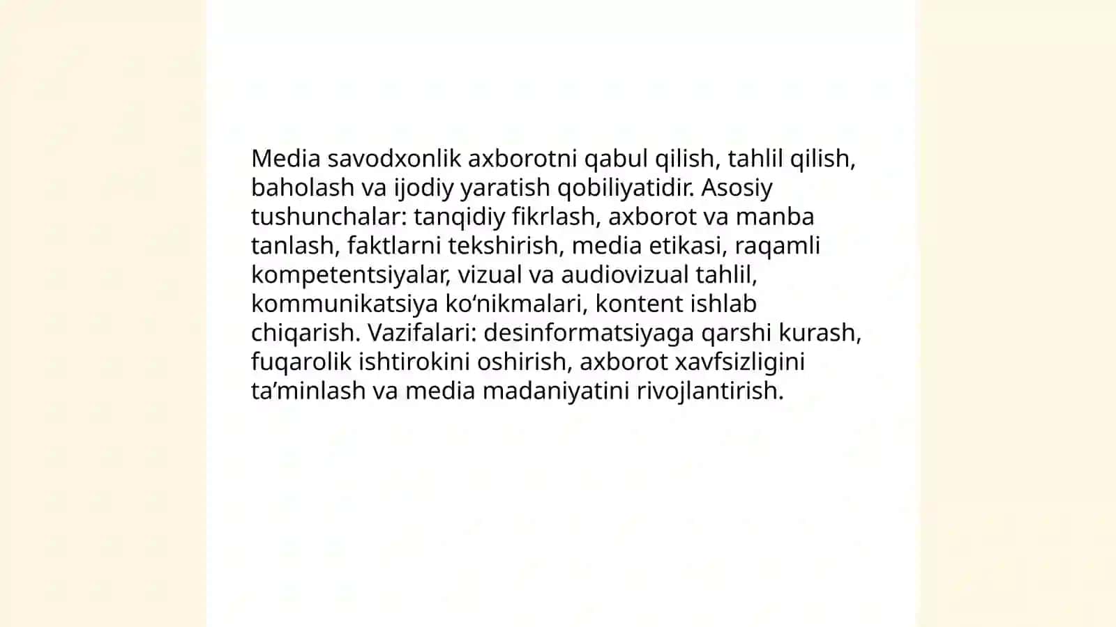 Media savodxonlik 3