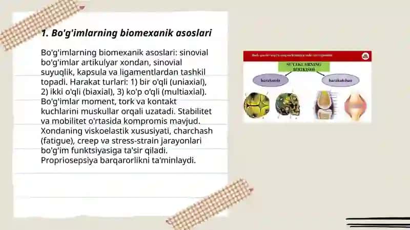 Bo'g'imlarning biomexanikasi 3