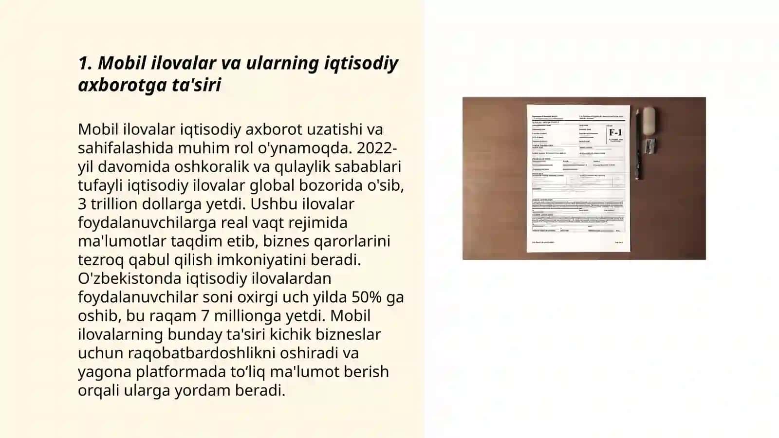 Iqtisodiy Axborotni Qayta Ishlash Uchun Mobil Ilovalardan Foydalnish 3