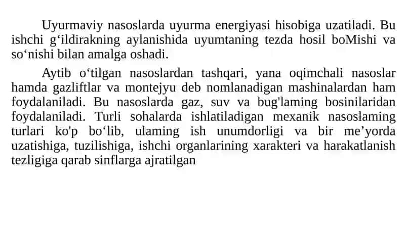 Nasoslar va ularning turlar 3