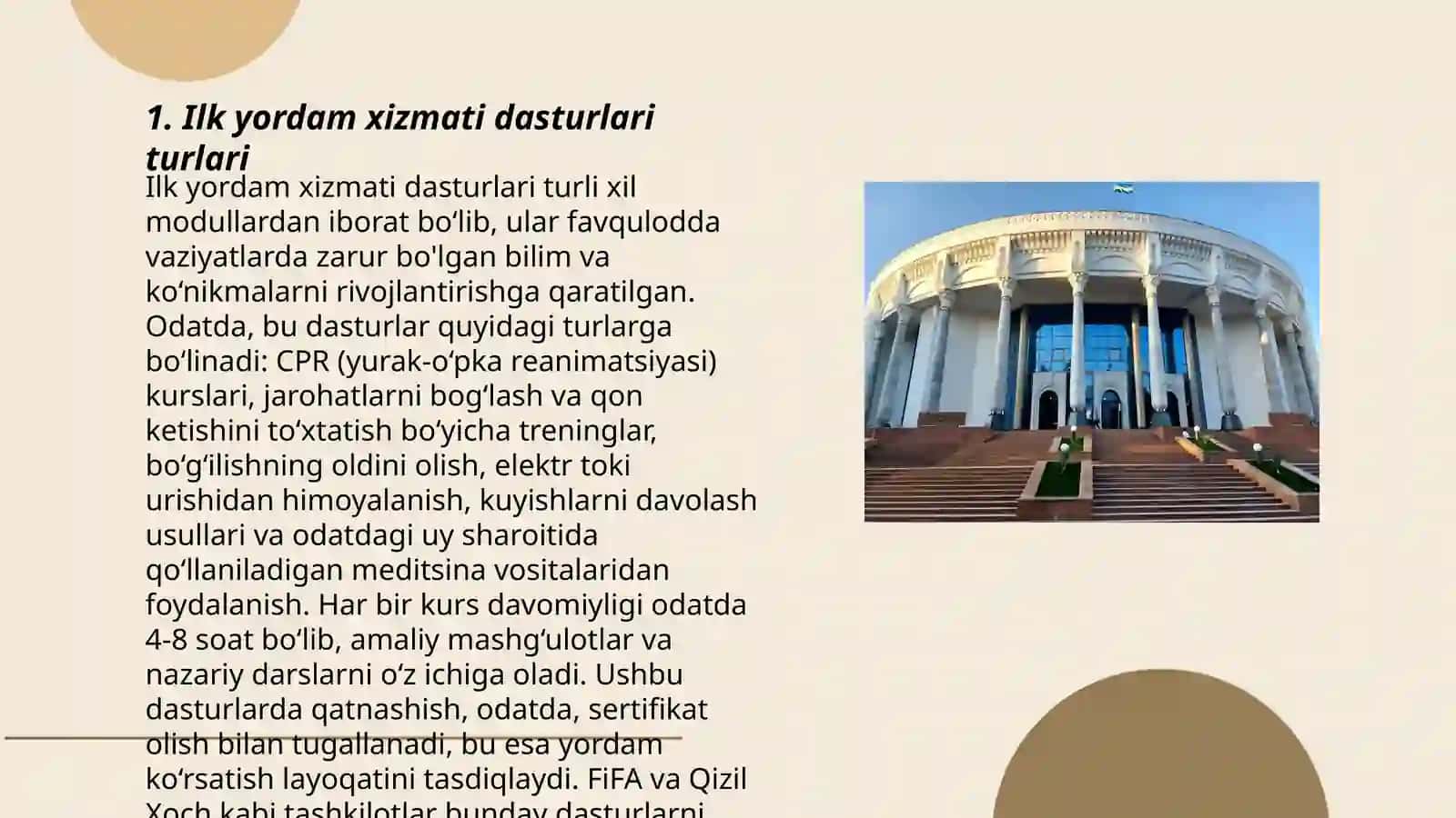 Ilk yordam xizmati dasturlarining tahlili, ijobiy tomonlari kamchiliklari 3