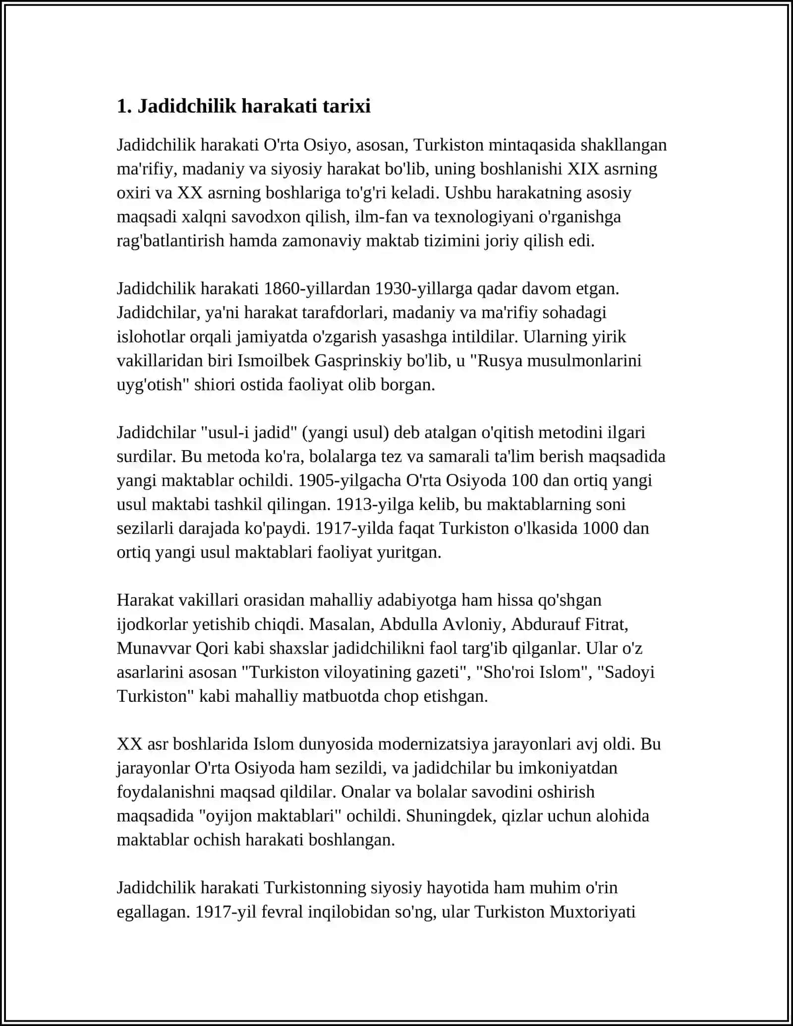 JADIDCHILIK XARAKATI NAMOYONDALARINIG PEDAGOGIK G‘OYALARI 3