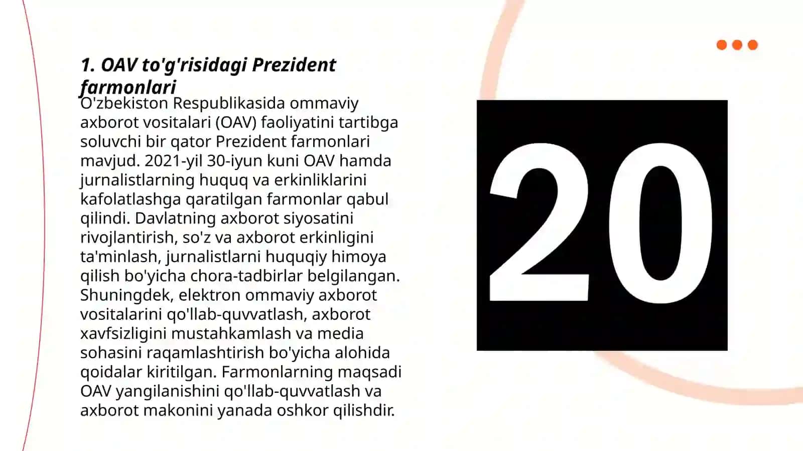 OAV to'g'risidagi Prezident farmonlari 3