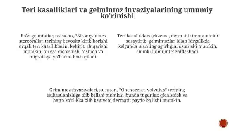 Teri kasalliklari va gelmintozlar mavzusi 3