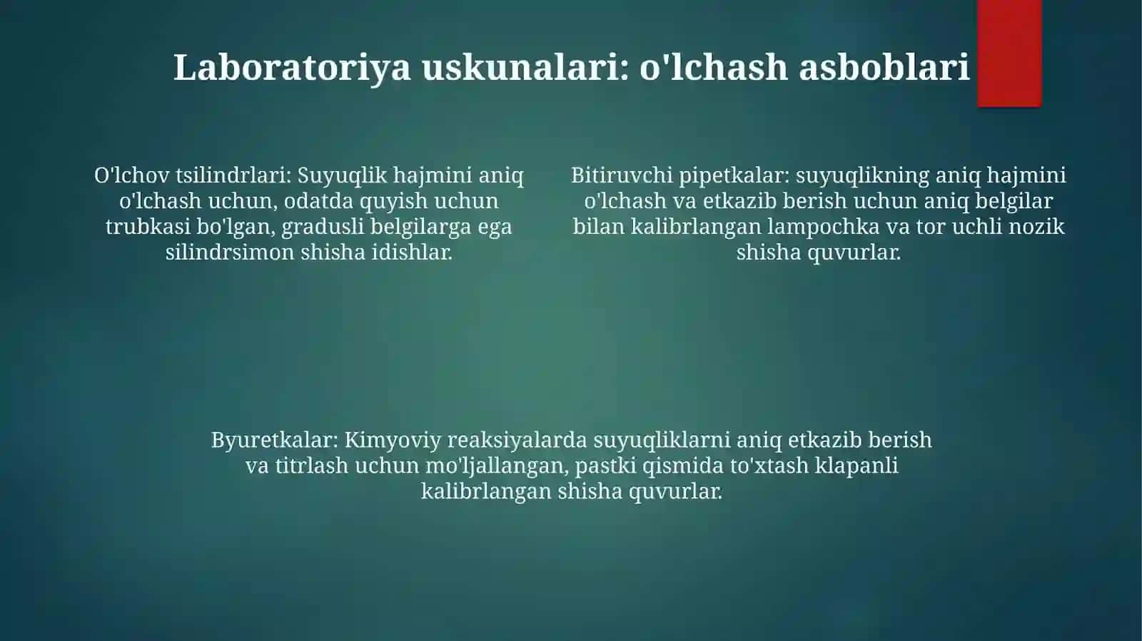 Labaratoriya Jihoz (Isitish, O‘Lchov,Optika Asbob )Larni.Ko‘Rgazmali Qurollar,Ularning Turlari Va Darslarda Ulardan Foydalanish Metodikasi 3