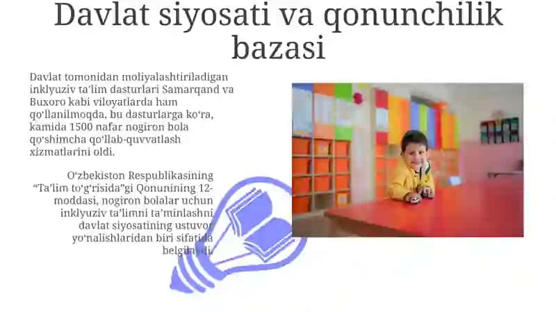 Oʻzbekistonda imkoniyati cheklangan bolalar uchun inklyuziv talim 3