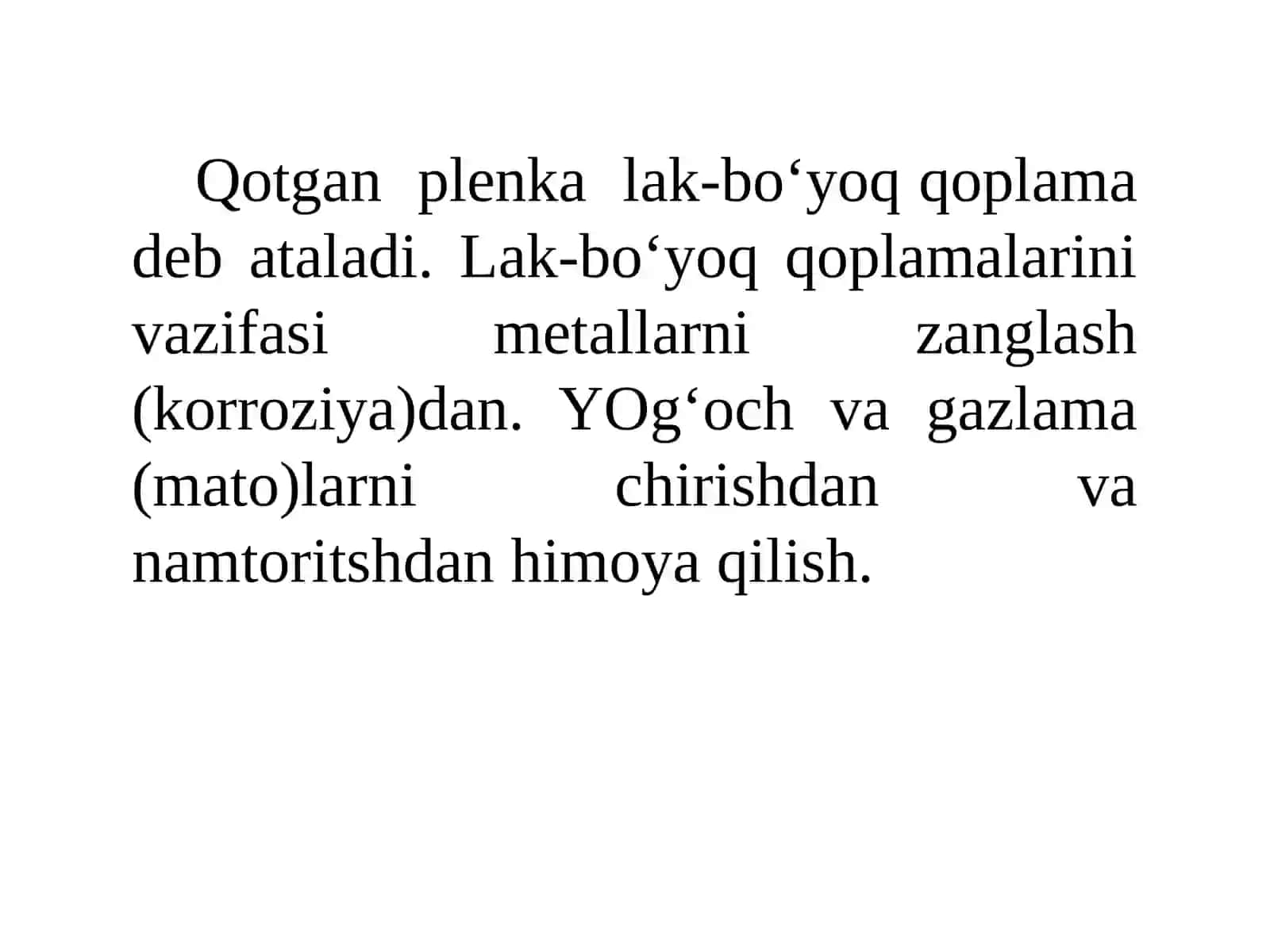Lak-bo‘yoq qoplamalar 3