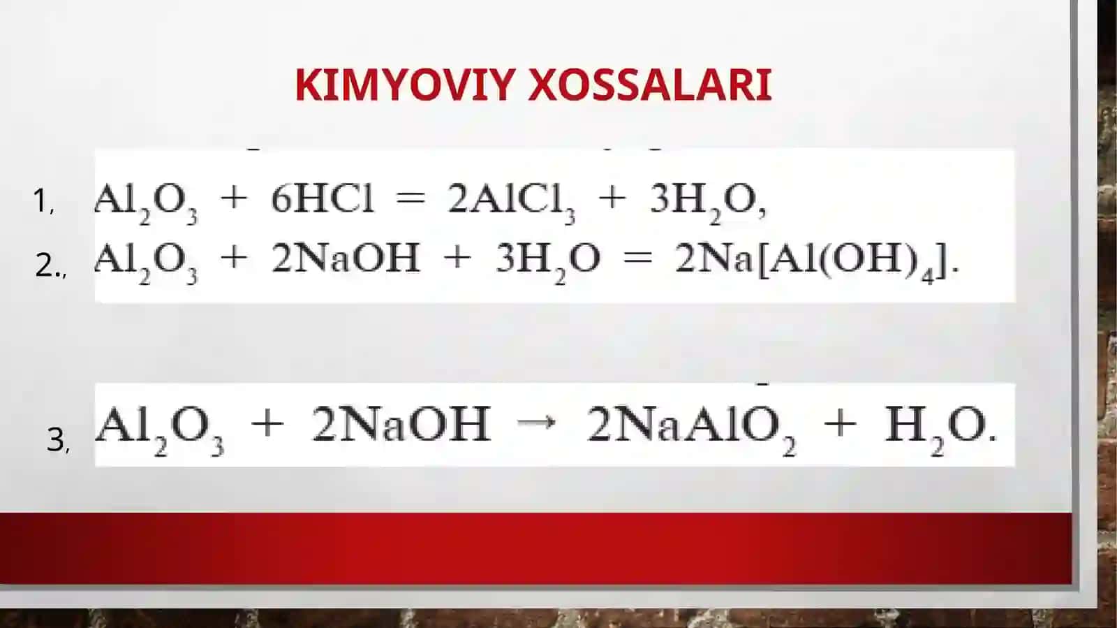 Alyuminiy birikmalarining ishlatilishi 3