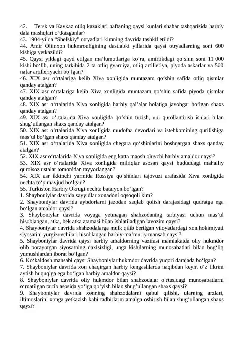 O‘zbekistonda harbiy ish va san’at tarixi maxsus kursi 3