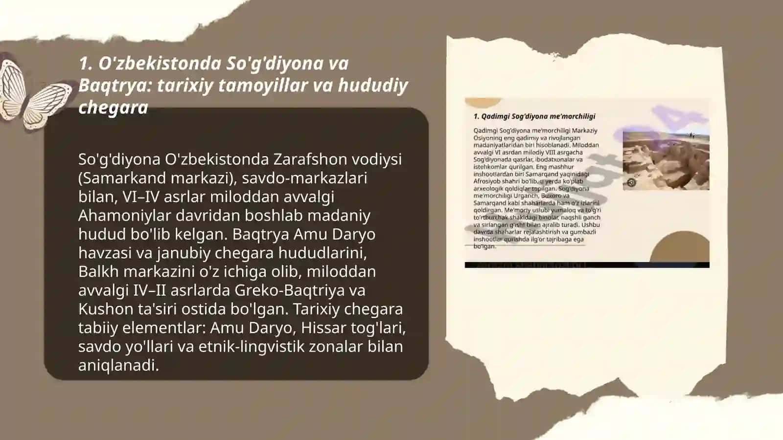 O'zbekistonda qadimgi davr tarixi Baqtrya va So'g'diyona 3
