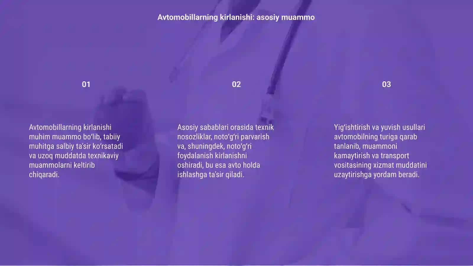Avtomobillarning kirlanishi 3