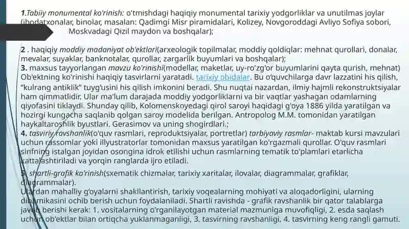 O’qitishning ko’rgazmali vositalari 3