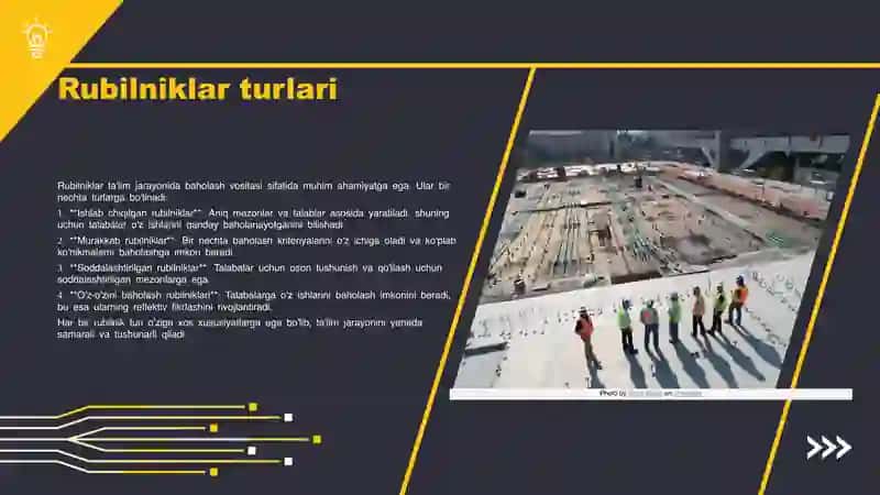 Rubilniklarni koʻrsatmalari, turlari va tuzilishlari 3