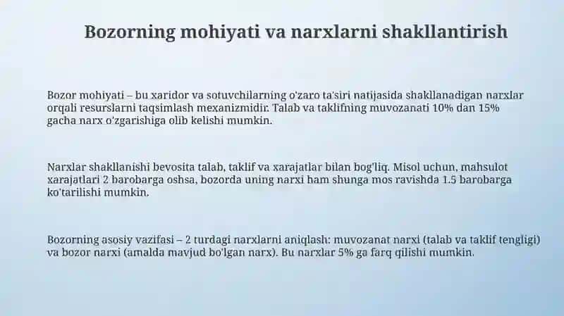 Bozor iqtisodiyoti 3