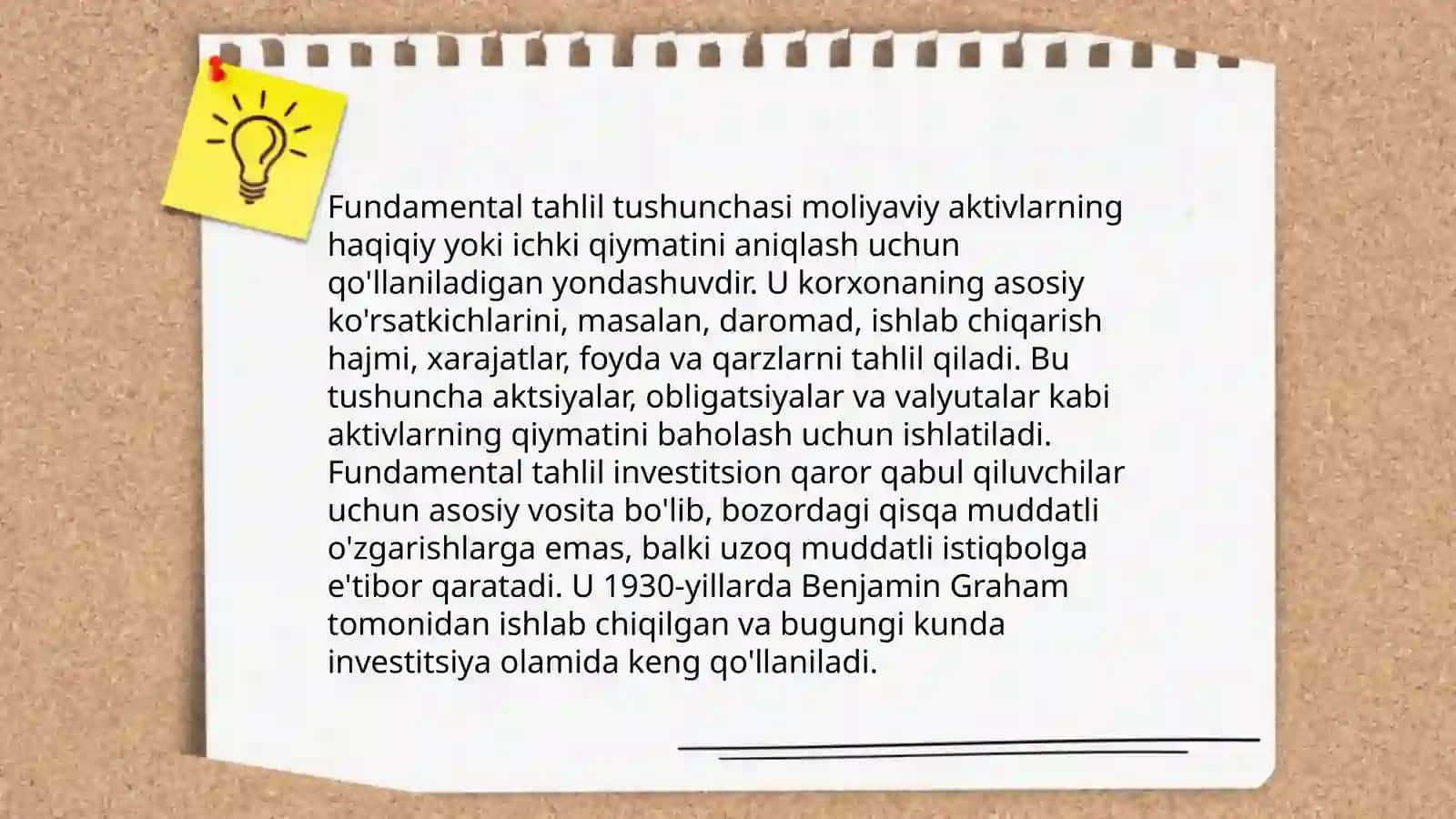 Fundamental tahlilga ta'sir e tuvchi omillar 3