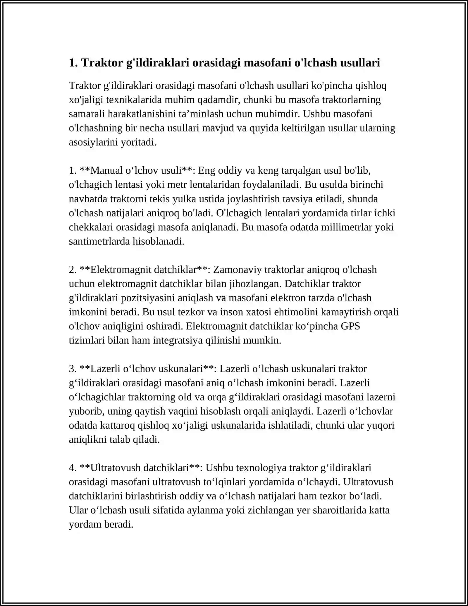TRAKTOR G‘ILDIRAKLARI ORALIG‘INI EKINLAR QATOR ORASIGA ROSTLASH 3