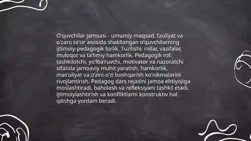 Oʻquvchilar jamoasi-yagona pedagogik jarayonning asosiy shakllari 3