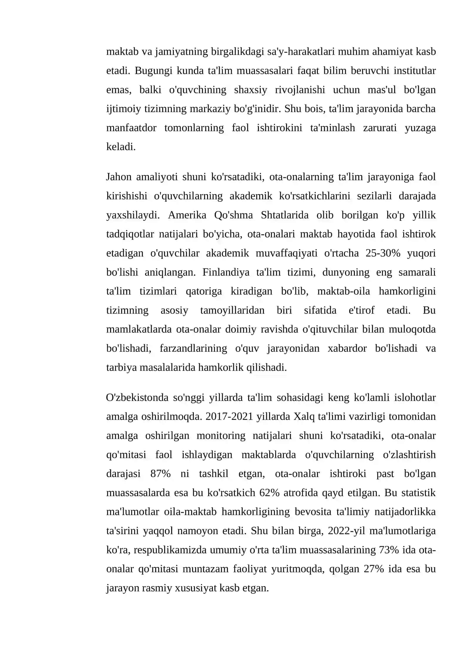 Ota-onalar, maktab va jamiyat hamkorligi orqali ta'lim natijadorligini oshirish 3