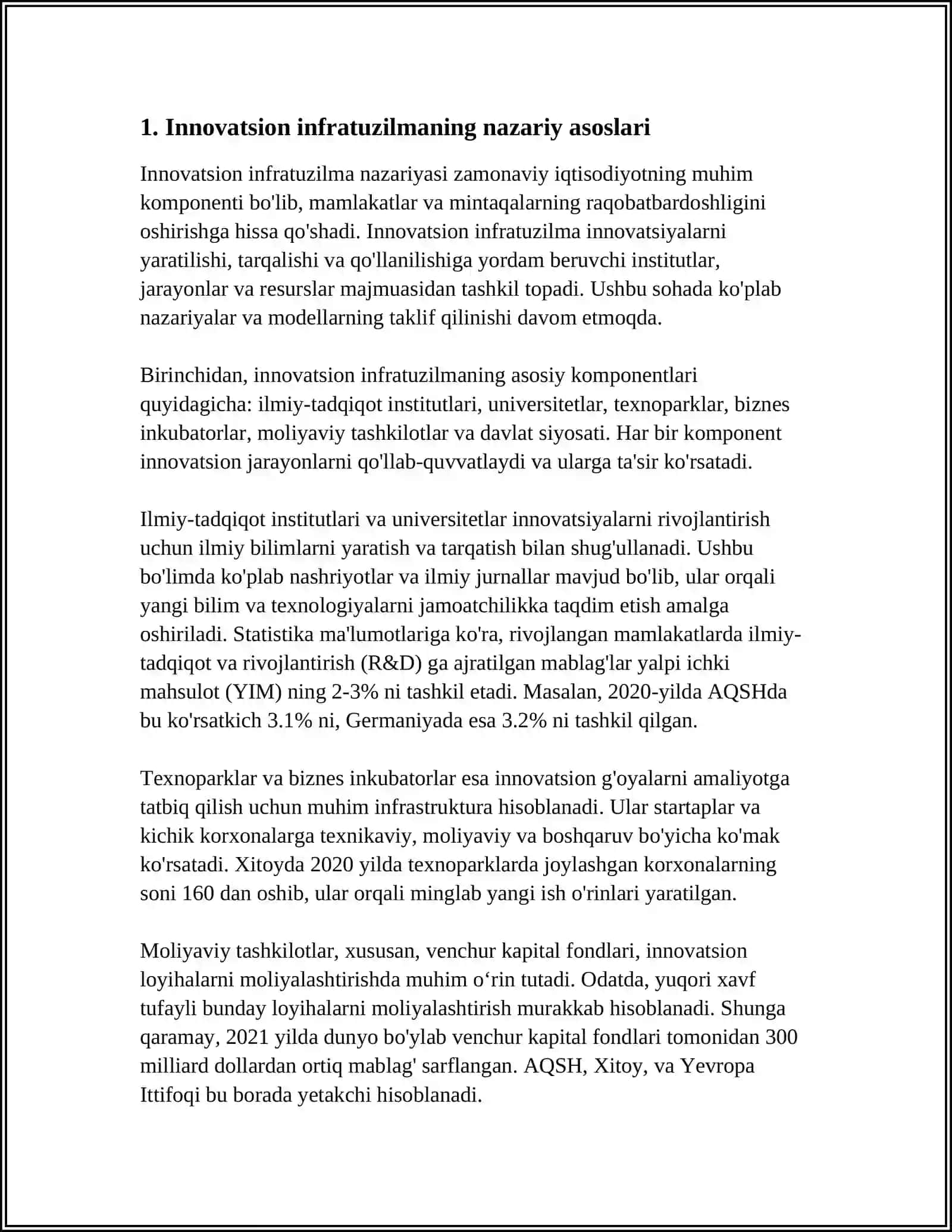 INOVATSION INFRATUZILMA FANINING NAZARIY ASOSLARI 3