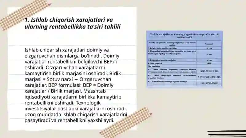 Rentebellika tasir etuvchi omillar tahlili 3