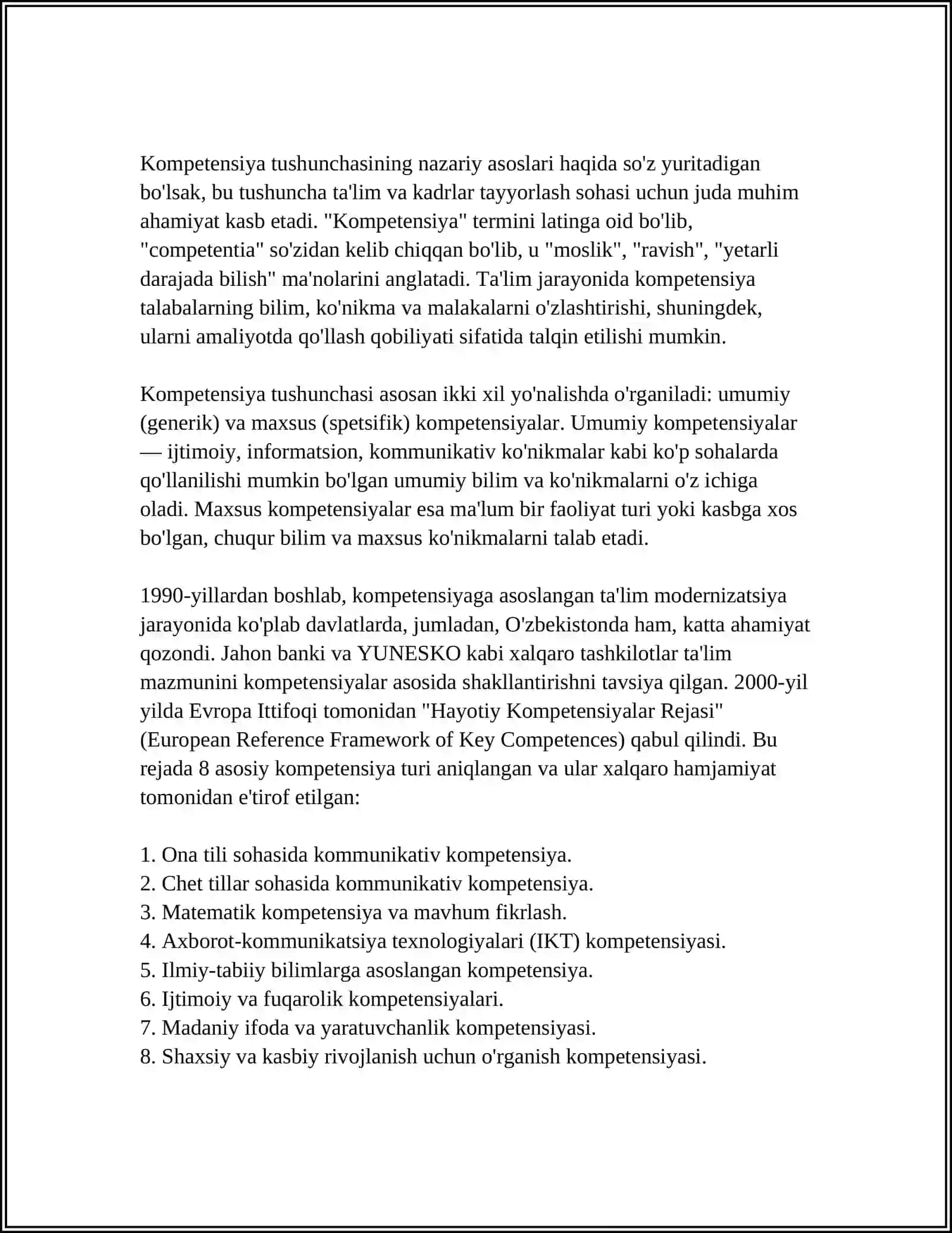 PROFESSOR-OQITUVCHI FAOLIYATIDA KOMPETENSIYALARNING ORNI 3