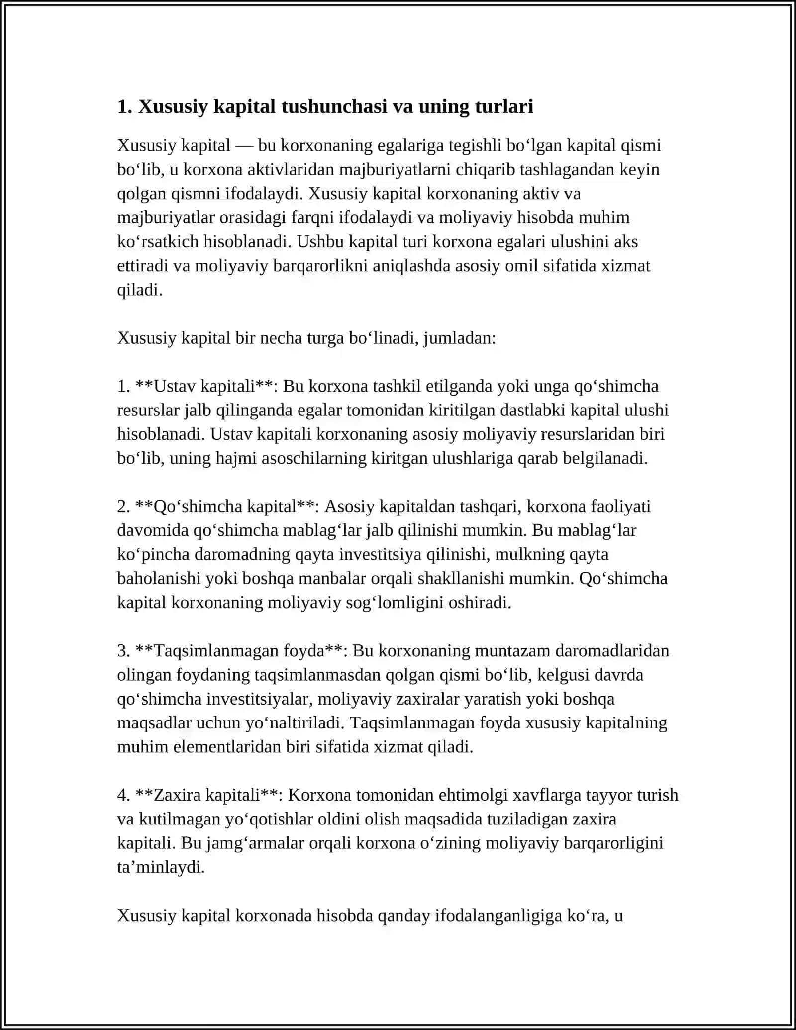 Xususiy kapital hisobi va audit 3