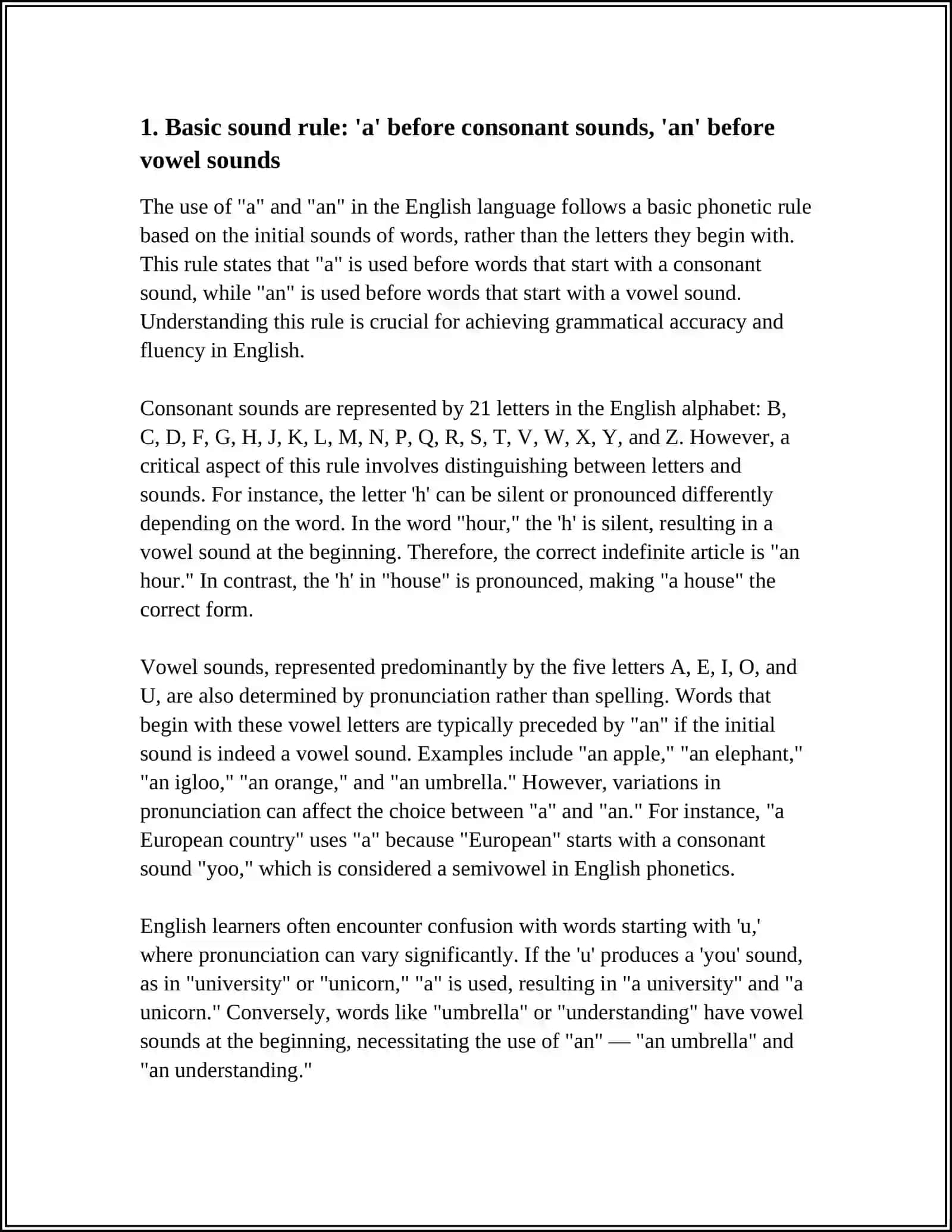 A AND AN ARTICLES IN ENGLISH 3