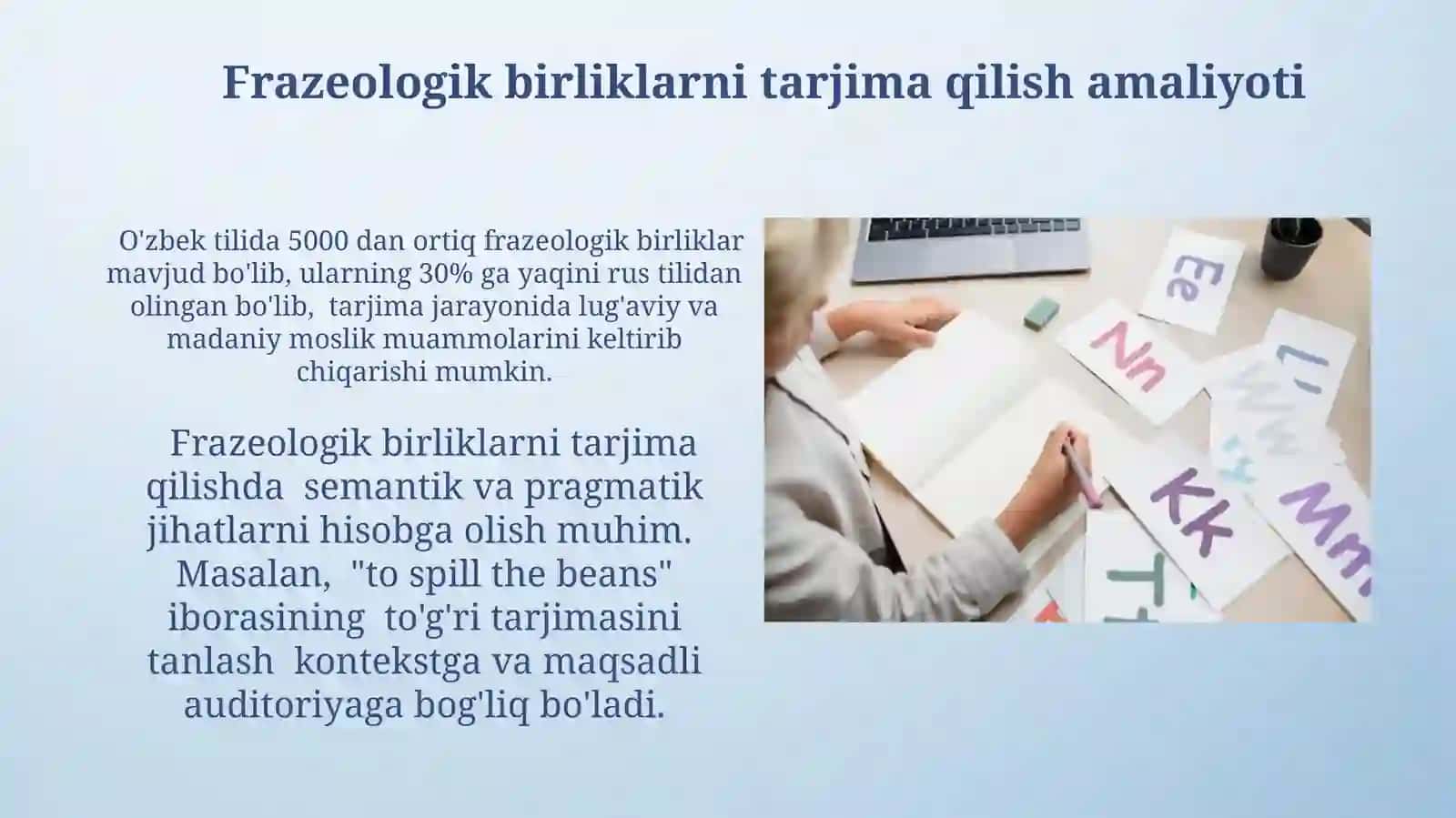 Frazeologik iboralar tarjimasi 3