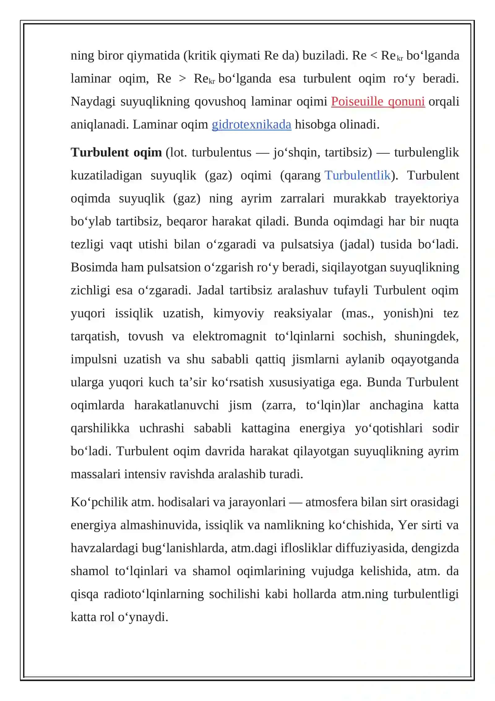 Laminar va turbulent oqimlarning tibbiyotdagi ahamiyati 3