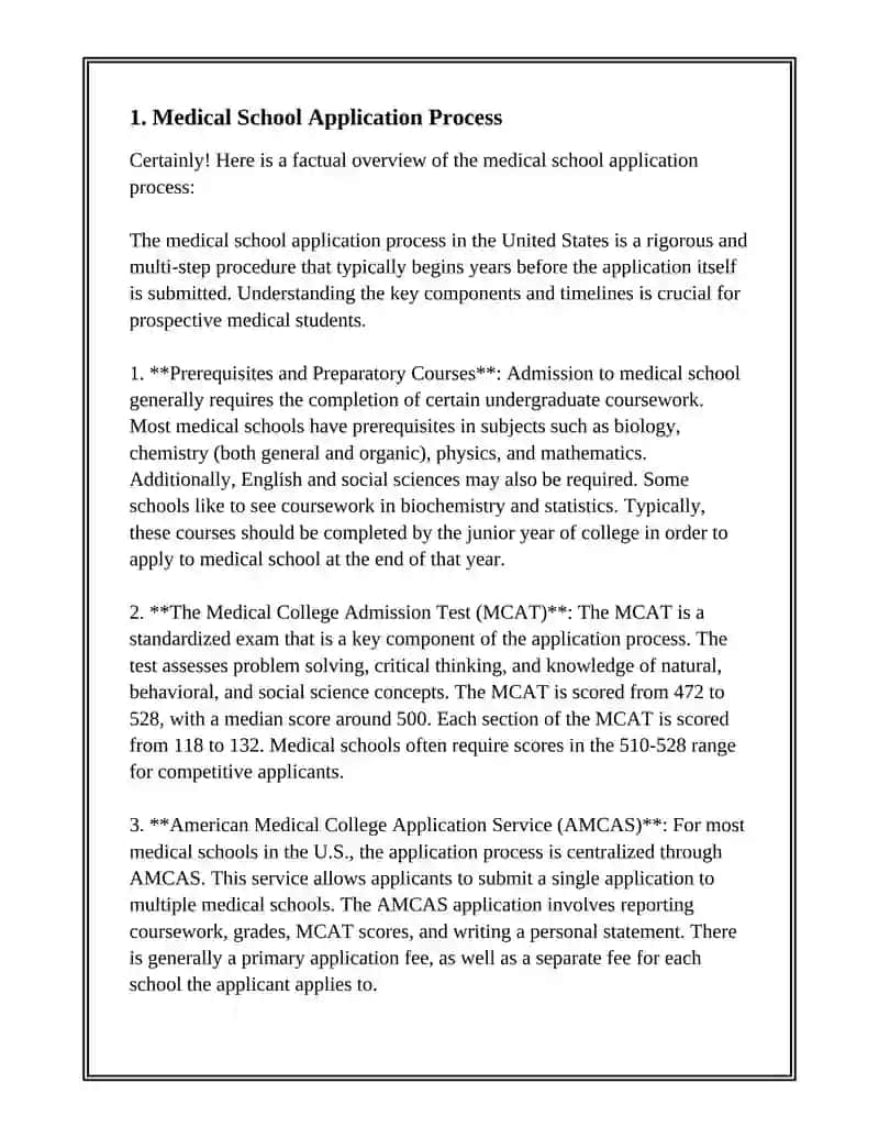 Medical School Application Process 3