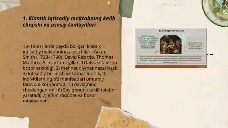 Klassik iqtisodiy maktab taʼlimoti 3