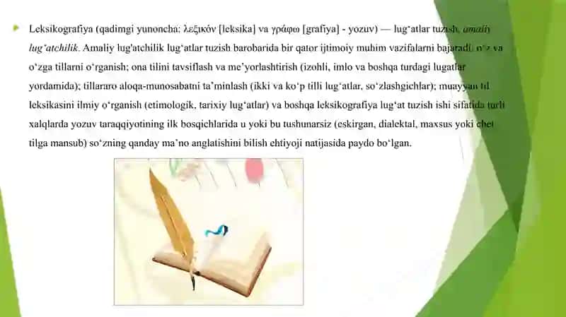 O'zbek leksikografiyasi va lug'atchiligi. Lug'at turlari 3