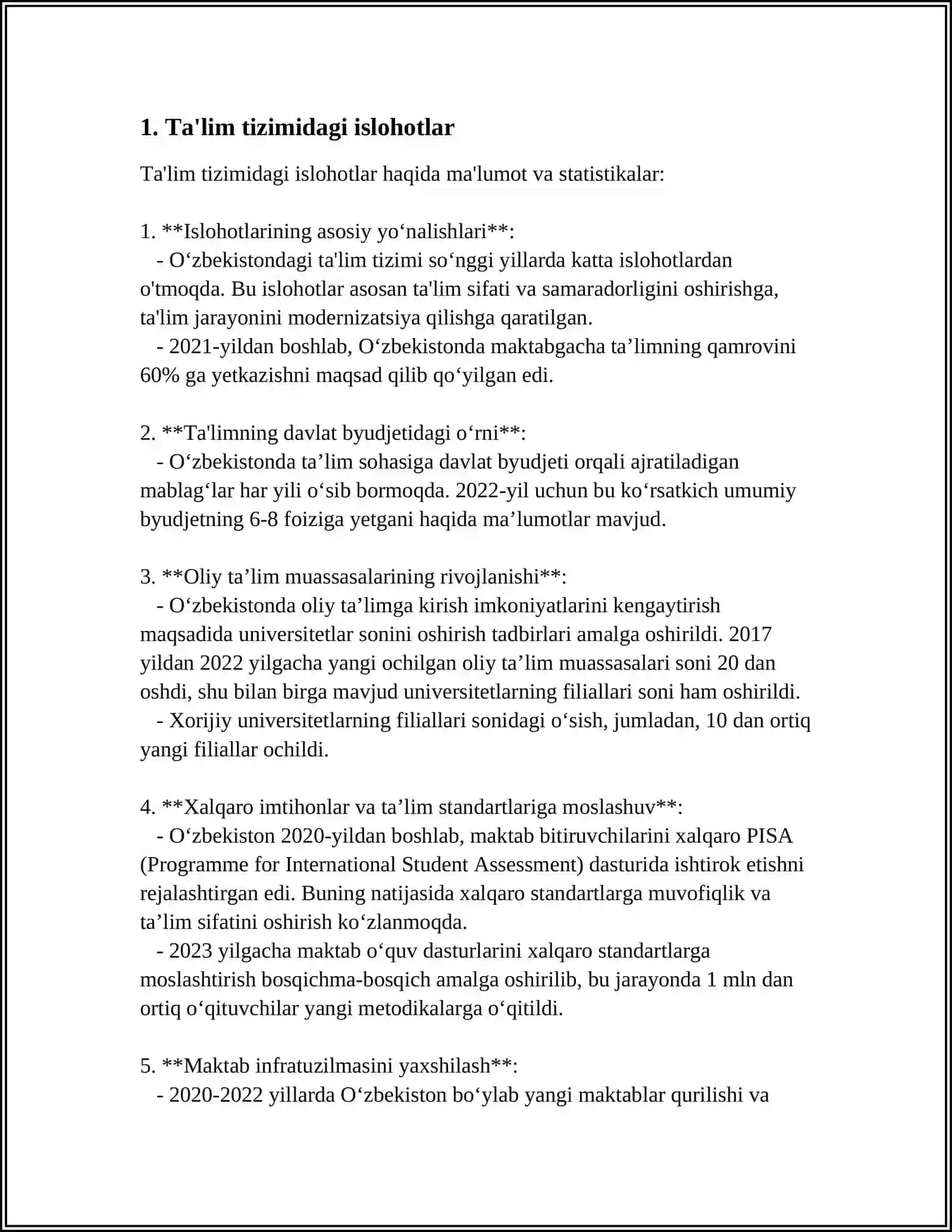 Oʻzbekistonda Ijtimoiy Sohada Amalga Oshirilayotgan Oʻzgarishlar 3