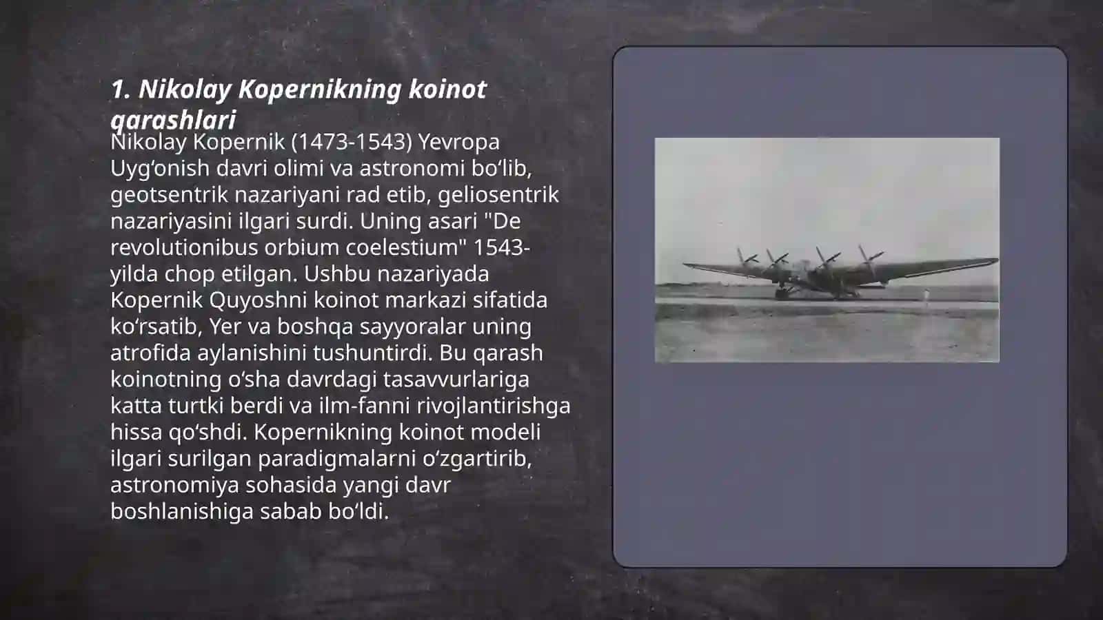 Nikolay Kopernikning ilmiy merosi Falsafa faniga oid 3
