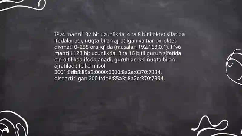 IP manzillash: IPv4 va IPv6 farqlari 3