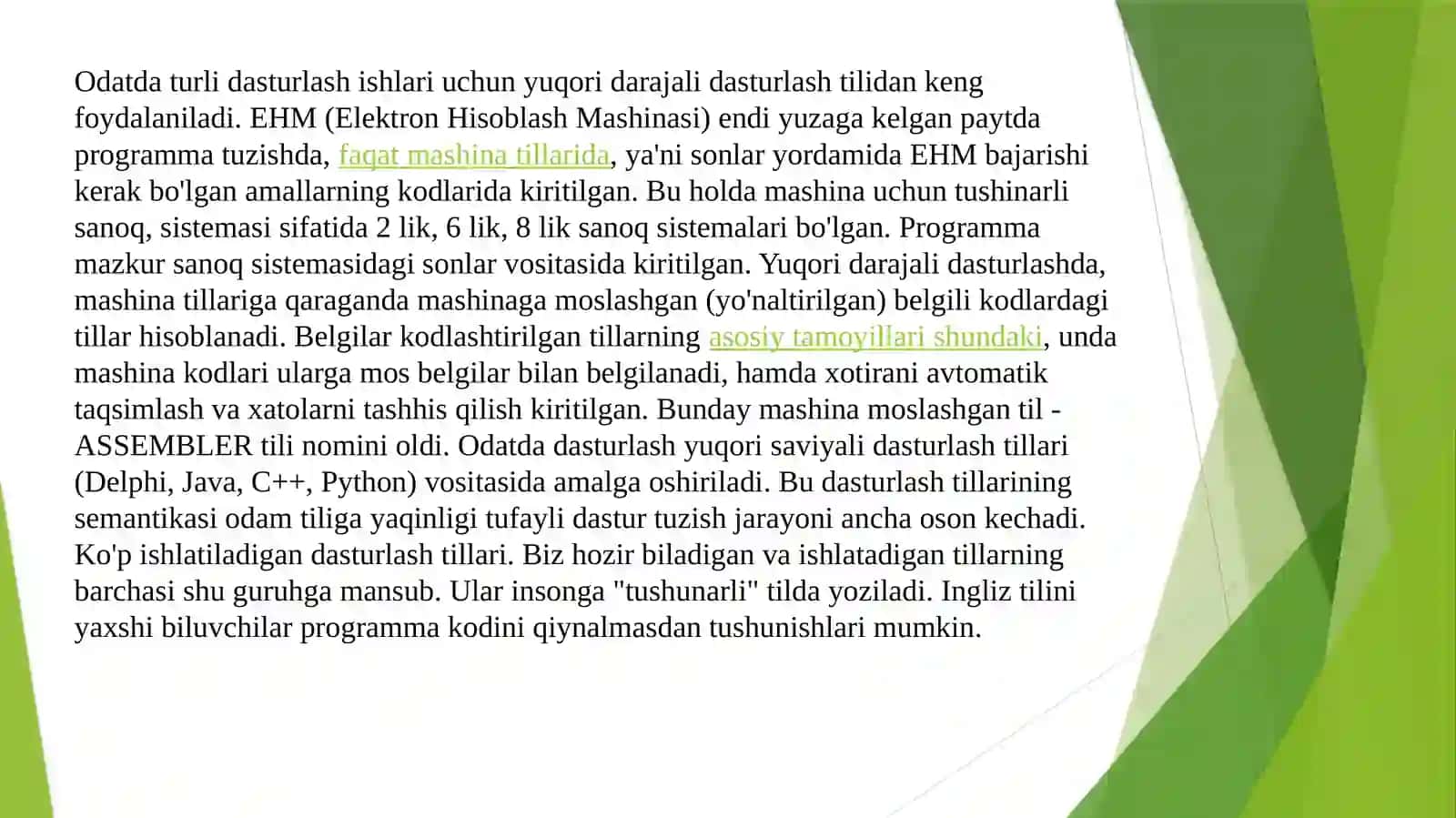 Web dasturlashga asoslangan amaliy tizimlar 3